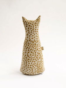 Animal Print Door Stopper Mustard