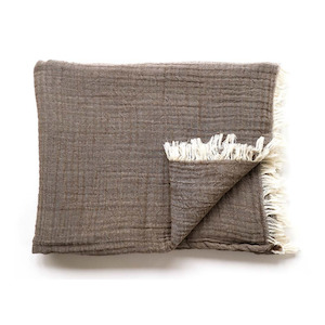 R&H Soft Cotton Throw - Earth