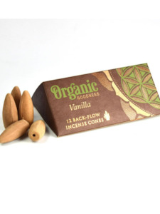 Organic Goodness: Organic Backflow Cones - Vanilla