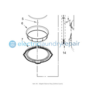 Maytag #10424289 Ring, Adapter Balance | Washer Replacement Part