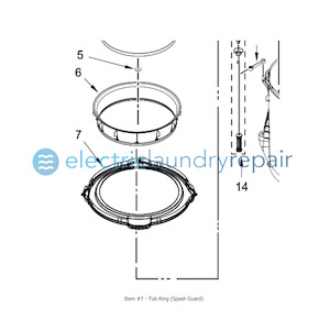 Maytag #10461196 Ring, Tub | Washer Replacement Part