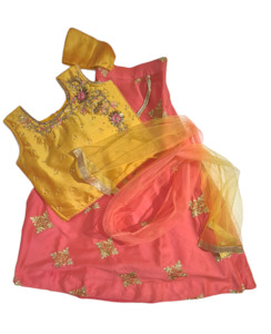 Girl's Fancy Silk Readymade Lehenga & Blouse