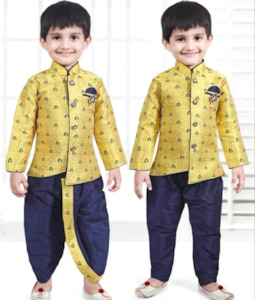 Kids Sherwani Set with Pajama & Dhoti