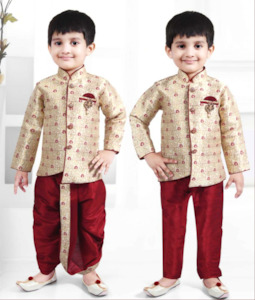 Kids Sherwani Set with Pajama & Dhoti