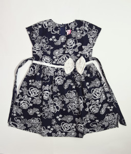 White Rose Girls Blue Frock