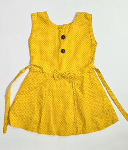 Infant clothing: Girls Yellow Cotton Frock