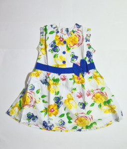 Infant clothing: Blue Button Frock