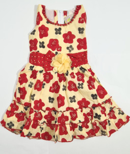 Floral Flower Print Girls Frock