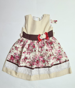 Infant clothing: Sleeveless Floral Frock