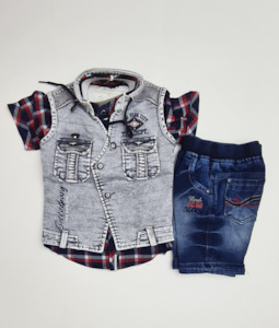 Cowboy Denim Jacket Set