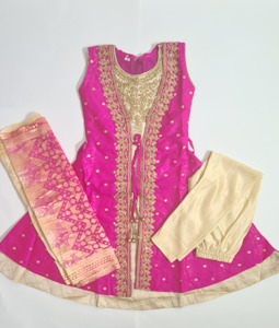 Infant clothing: Jacket Style Anarkali Suit