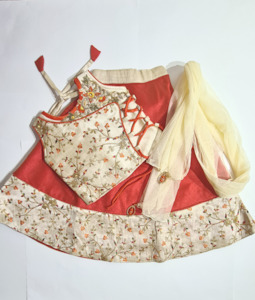 Infant clothing: Girls Coral Party Lehenga