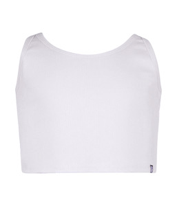 Girls Finia Cotton Crop Top - White