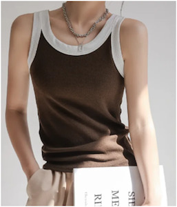 Clothing: Girl's Knitted Ribbed Cotton Singlet