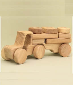 Wooden Tractor +Trailer