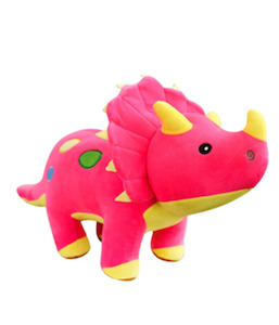 Toys Books: Plush Toy - Triceratops Pink