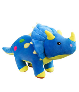 Toys Books: Plush Toy - Triceratops Blue