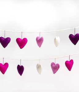 Decor: 100% NZ Wool Felted Garland - Fairy Floss