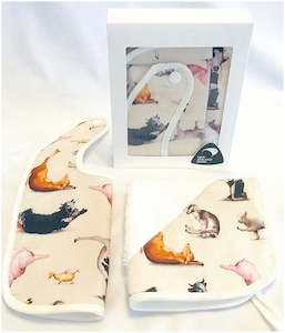 Bib + Face Cloth Set - Small