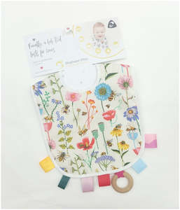 Teething Bibs: Garden Bees (teething bib)