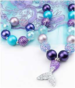 Clothing Sets: Girl's Mermaid Necklace - Bubblegum Bella - 20mm