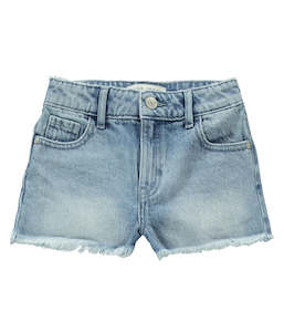 Girl's Cotton Denim Kearry Shorts - Bleach Used