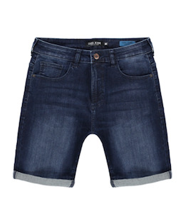 Shorts: Boy's Cotton Lodger Denim Shorts - Dark Used