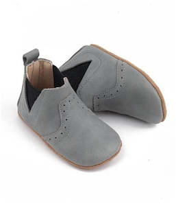 Boots: Leather Soft Sole Waxed Boots - Dusty