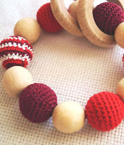 Teethers: Red & White Teething Bracelet