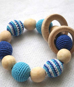 Blue & White Teething Bracelet