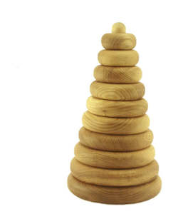 Wooden Stacking 10 Rings