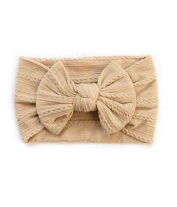 Cable Bow Headband - Wheat