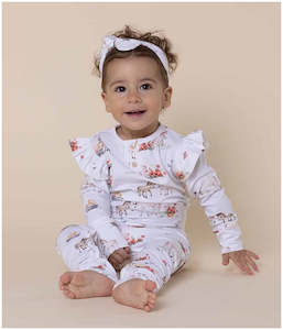 Elephant Ollie: Girl's Pony Pals Organic-cotton Growsuit