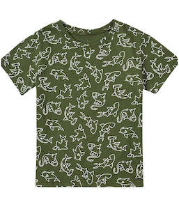 Cotton Sharks T-shirt - Green