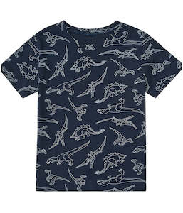 Cotton Dino T-shirt - Navy