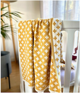 Sleepwear: Organic-cotton Cot Blankets - Popcorn