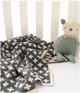 Sleepwear: Organic-cotton Cot Blankets - Night Owl