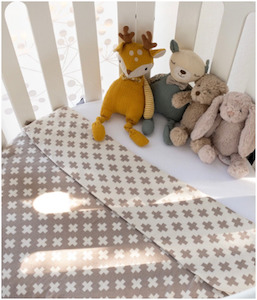 Sleepwear: Organic-cotton Cot Blankets - Cashew