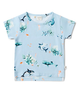 Sale: Unisex Organic-cotton Blue Ocean T-shirt