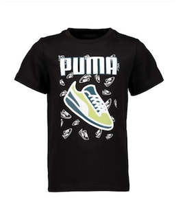 Puma Boy's ESS LOGO LAB Graphic Tee - Black