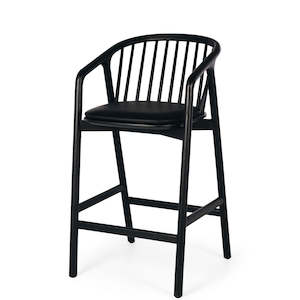 MONTANA HIGHBACK KITCHEN BAR STOOL "BLACK OAK"