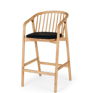 MONTANA HIGHBACK KITCHEN BAR STOOL "NATURAL OAK"