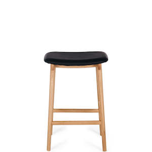 Furniture: NAPOLEON KITCHEN BAR STOOL "BLACK SEAT"