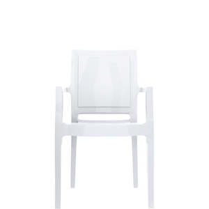 SIESTA ARTHUR ARMCHAIR "GLOSS WHITE" (x4)