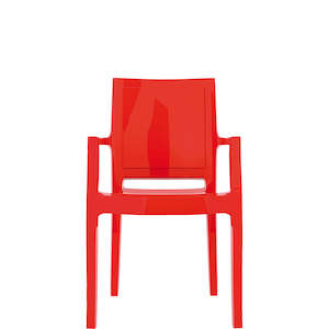 SIESTA ARTHUR ARMCHAIR "GLOSS RED" (x4)