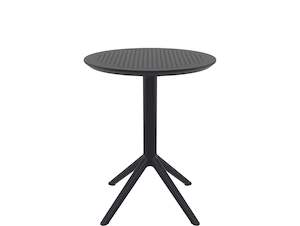 SIESTA SKY ROUND FOLDING TABLE "BLACK"