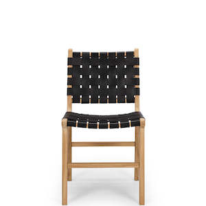 FUSION WOODEN CHAIR "WOVEN BLACK"