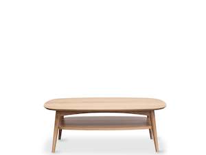 HAMPTON WOODEN COFFEE TABLE + SHELF