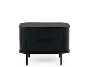 LINEA WOODEN BEDSIDE TABLE "BLACK OAK"