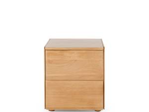 Furniture: IOWA WOODEN BEDSIDE TABLE "NATURAL OAK"